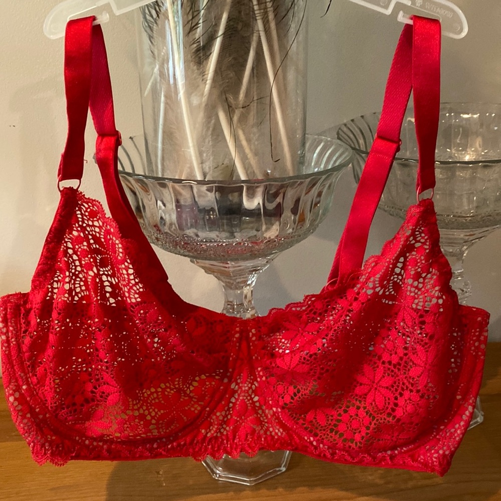 Jezebel Red Lace Bra